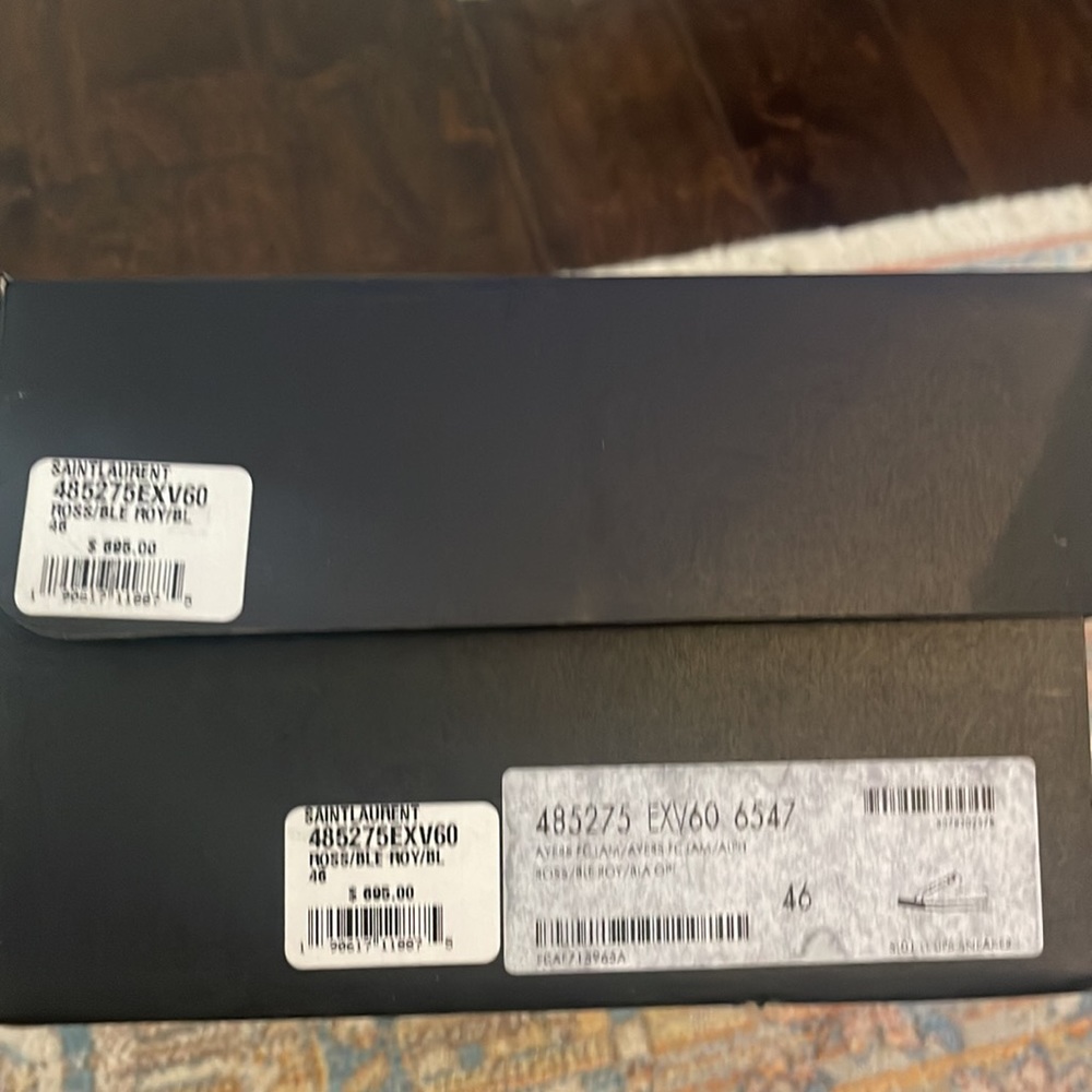 SAINT LAURENT sneakers/white,red, and royal blue sz 46 - Picture 2 of 8